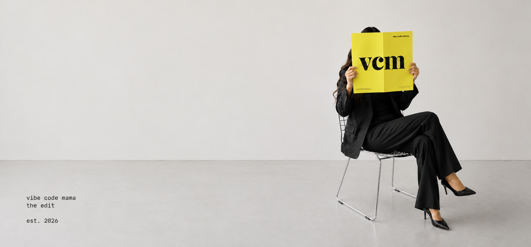 Woman holding a yellow VCM newspaper